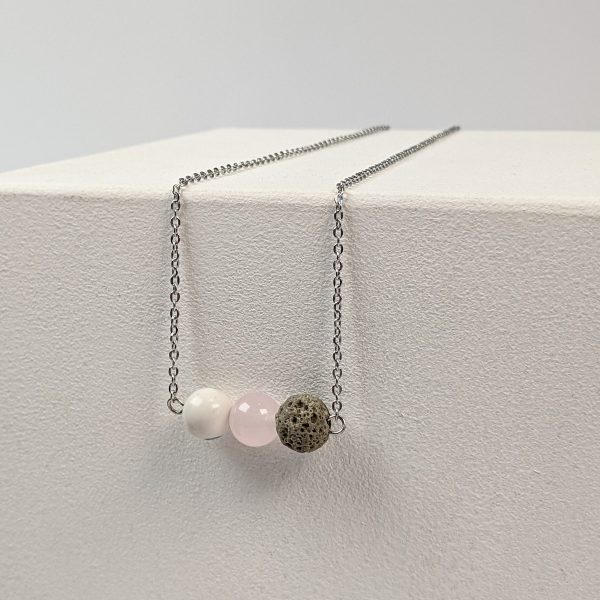 Diffuser Necklace - Rose Quartz