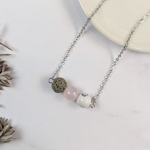 Diffuser Necklace - Rose Quartz - Image 3