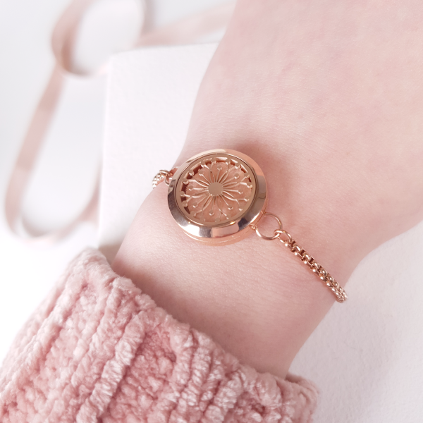 Diffuser Bracelet Joy– Rose Gold (20mm Locket) - Image 3